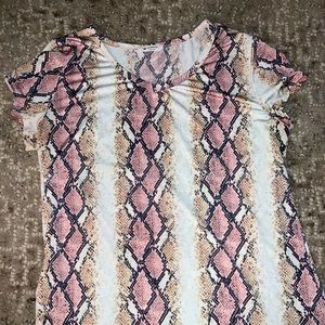 BomBom snake print top. New condition. Silky material.